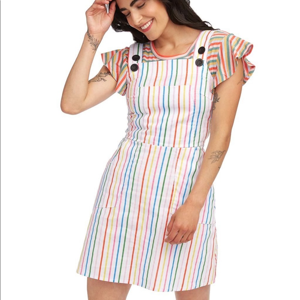 Ban.do x Nooworks Rainbow Stripe Overall Dress